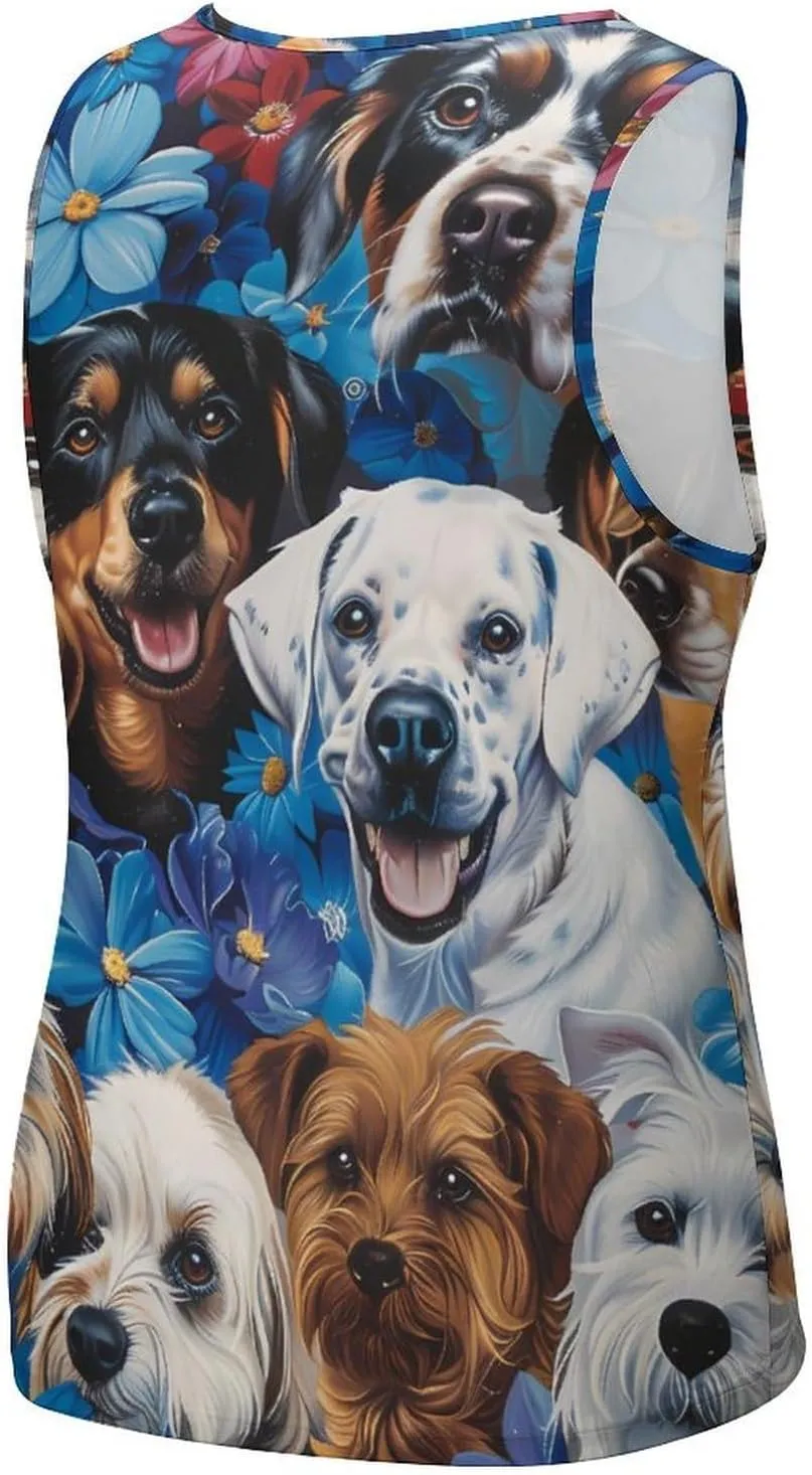 Puppy Dog Mens Tank Top Undershirt Sleeveless Gym Vest Workout T-Shirts