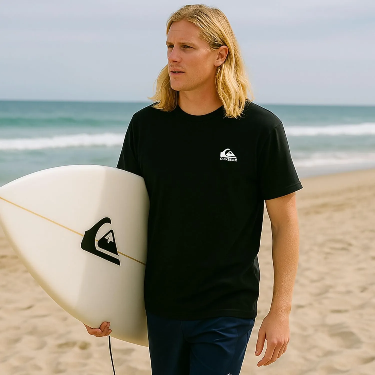 Quiksilver Big and Tall T-Shirts for Men - Mens Short Sleeve Cotton Crewneck Tee