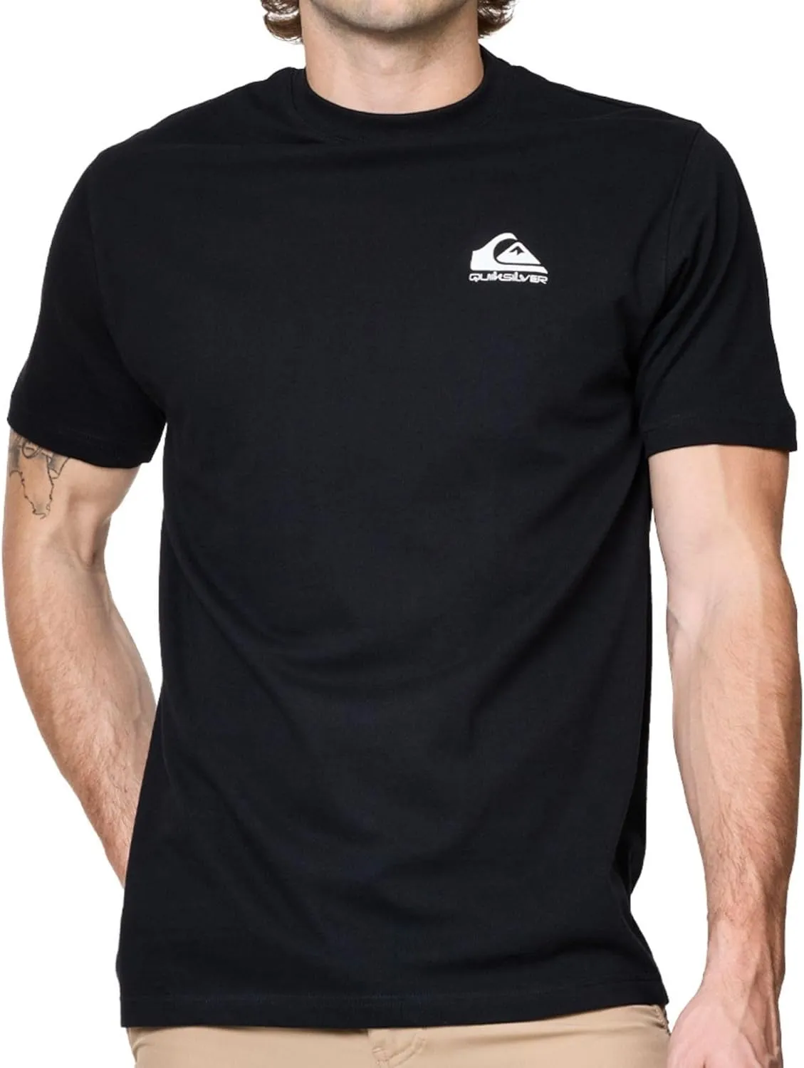 Quiksilver Big and Tall T-Shirts for Men - Mens Short Sleeve Cotton Crewneck Tee