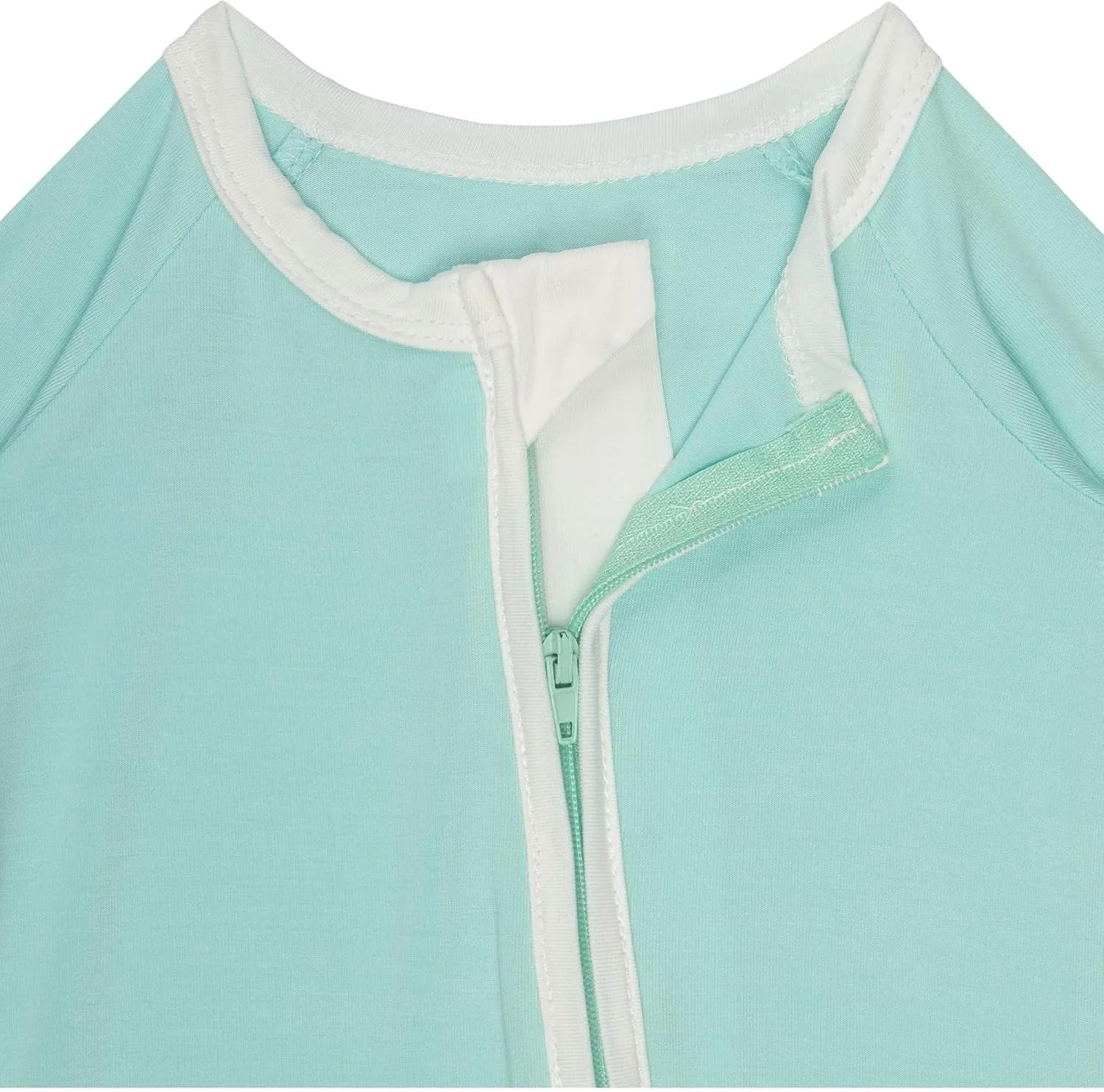 Rayon of Bamboo Pajamas Rompers 2 Way Zipper Long Sleeve Footless Rompers