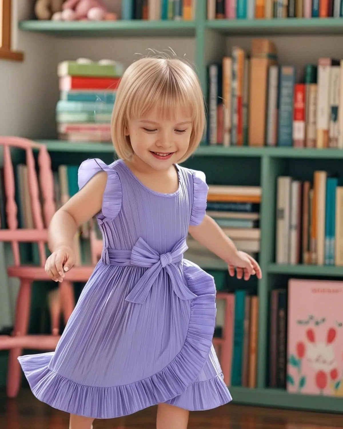 Rosibel Toddler Girls Dress Kids Ruffles Sleeveless Casual Dresses Little Girls Summer Beach Sundress 2-7Y