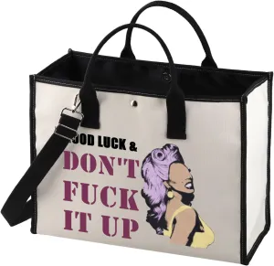 RP Fan Gift Drag Race Cosmetic Bag Good Luck & Don't Fck It up Makeup Zipper Pouch for Drag Queen Fans (GoodLuckTB)