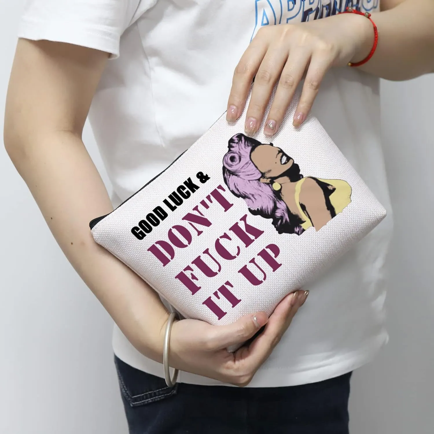 RP Fan GiftDrag Race Cosmetic Bag Good Luck & Don't Fck It up Makeup Zipper Pouch for Drag Queen Fans (Luck & Don't)