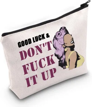 RP Fan GiftDrag Race Cosmetic Bag Good Luck & Don't Fck It up Makeup Zipper Pouch for Drag Queen Fans (Luck & Don't)