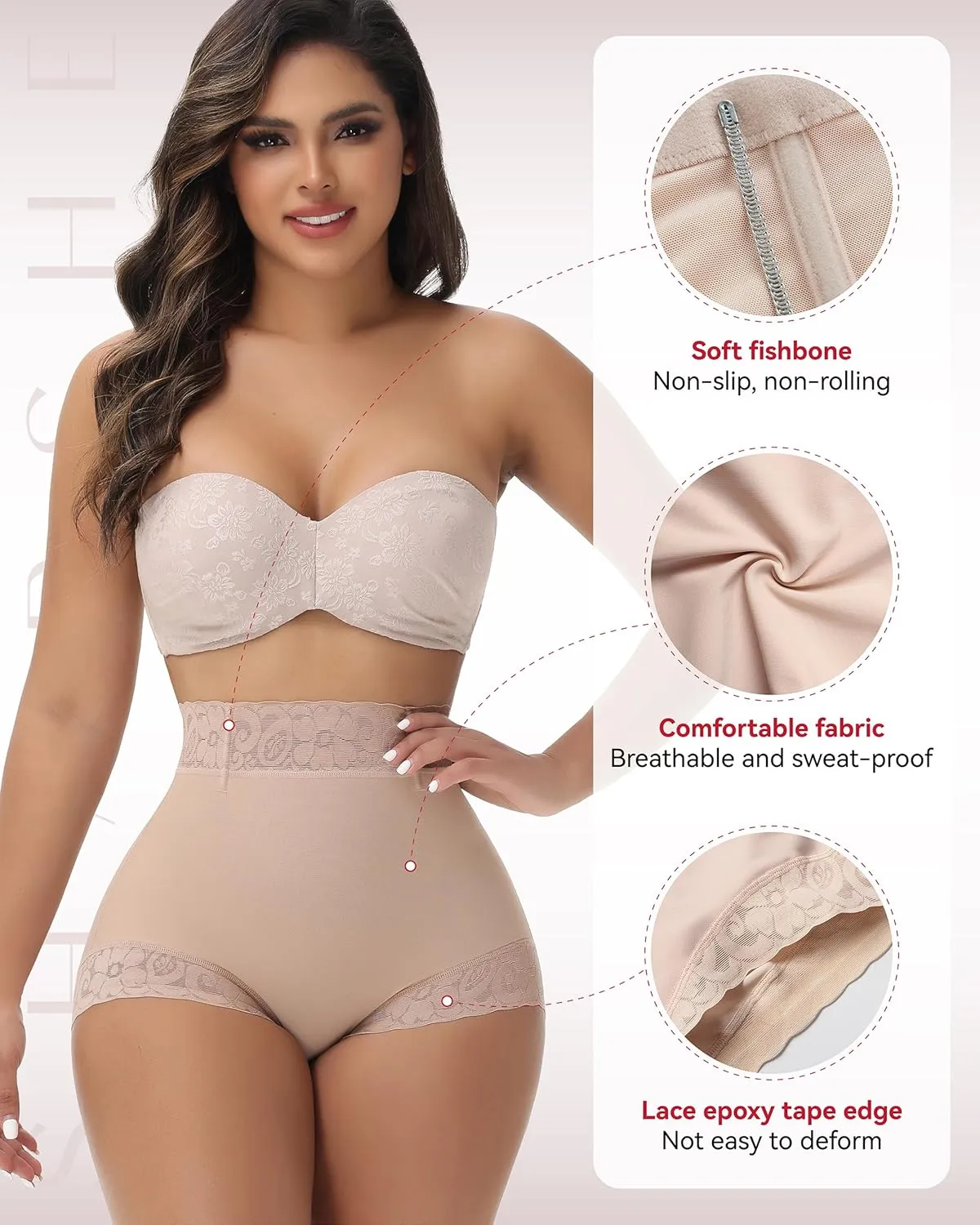 SHAPSHE Fajas Colombianas Moldeadoras Tummy Control Shapewear Shorts Butt Lifter Panties Slimming Body Shaper Underwear