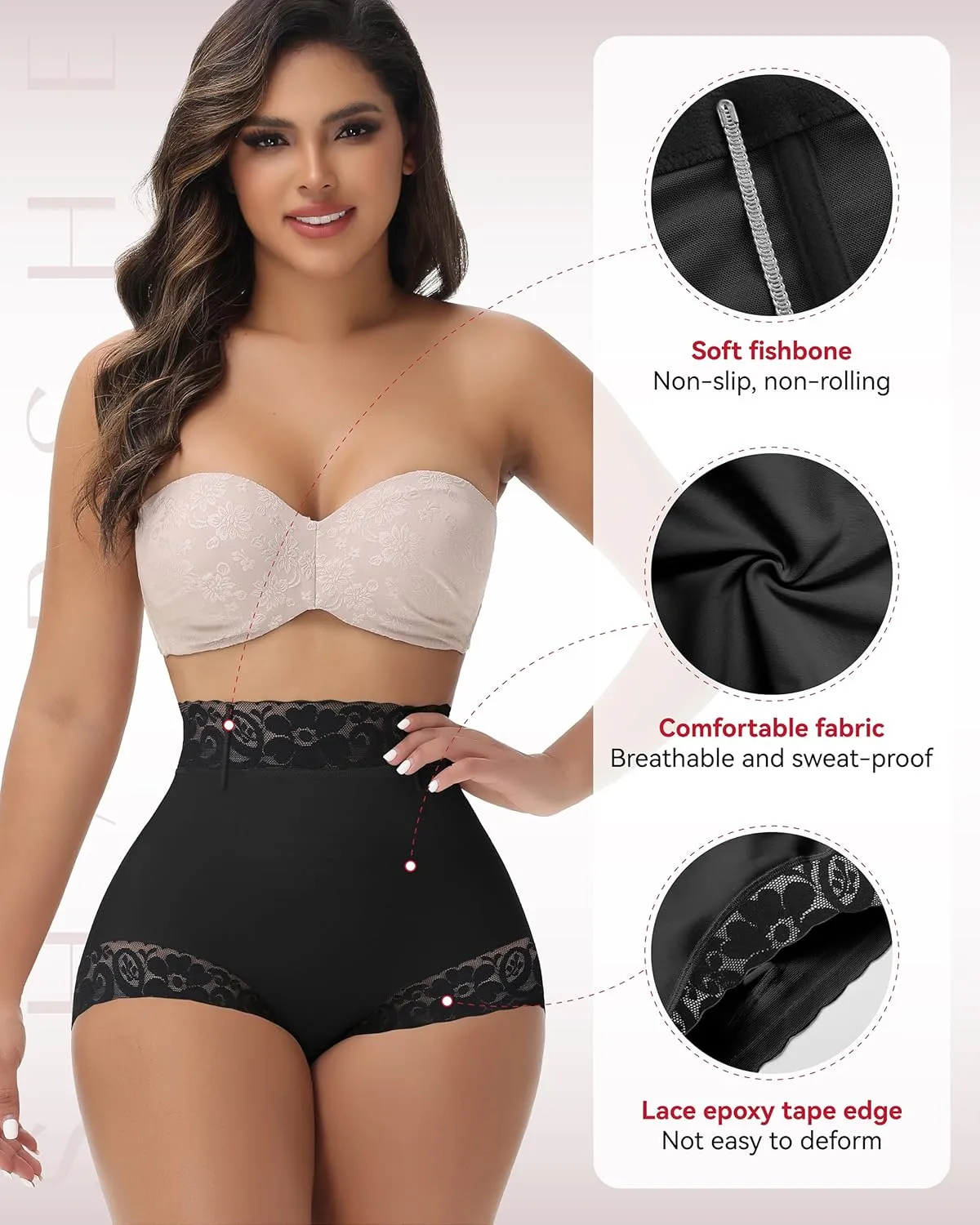 SHAPSHE Fajas Colombianas Moldeadoras Tummy Control Shapewear Shorts Butt Lifter Panties Slimming Body Shaper Underwear