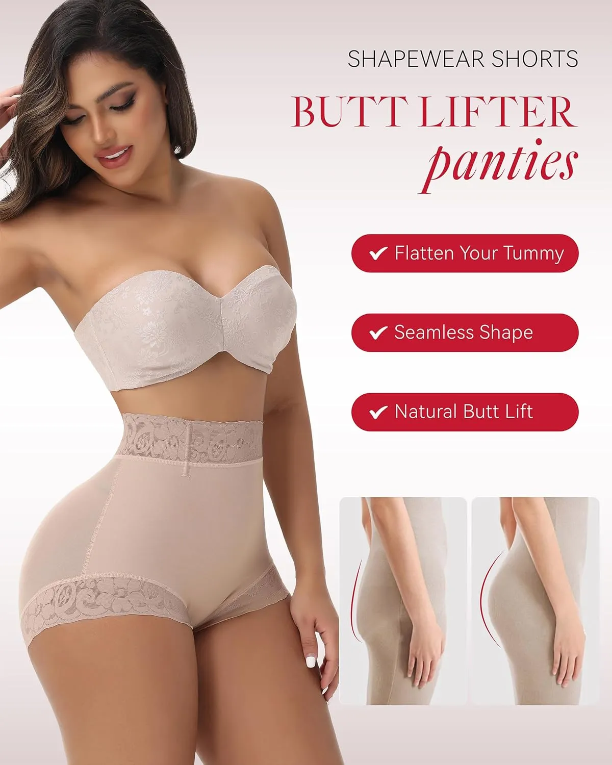 SHAPSHE Fajas Colombianas Moldeadoras Tummy Control Shapewear Shorts Butt Lifter Panties Slimming Body Shaper Underwear