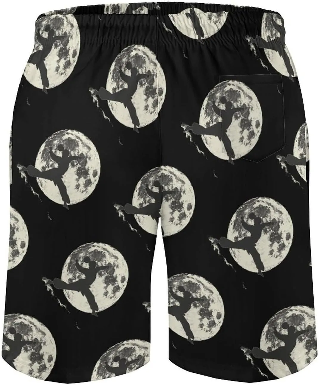 Silhouette Karate Martial ArtsTaekwondo Men's Swim Trunks Quick Dry Board Shorts Breathable Summer Beach Shorts Bathing Suits