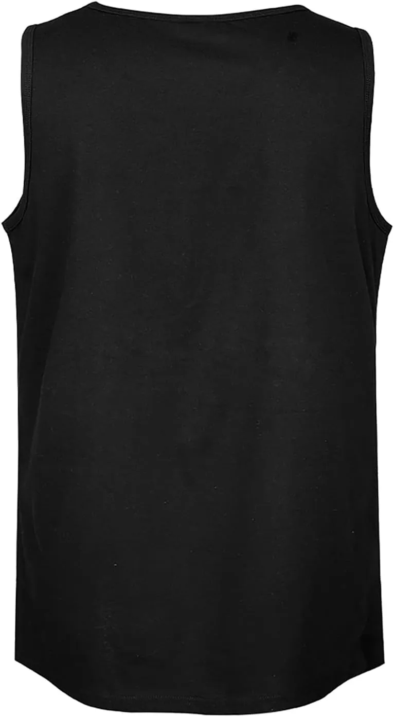 Sloth Hug with Cat Mens Tank Top Cotton Undershirt Crewneck Sleeveless Shirt for Summer