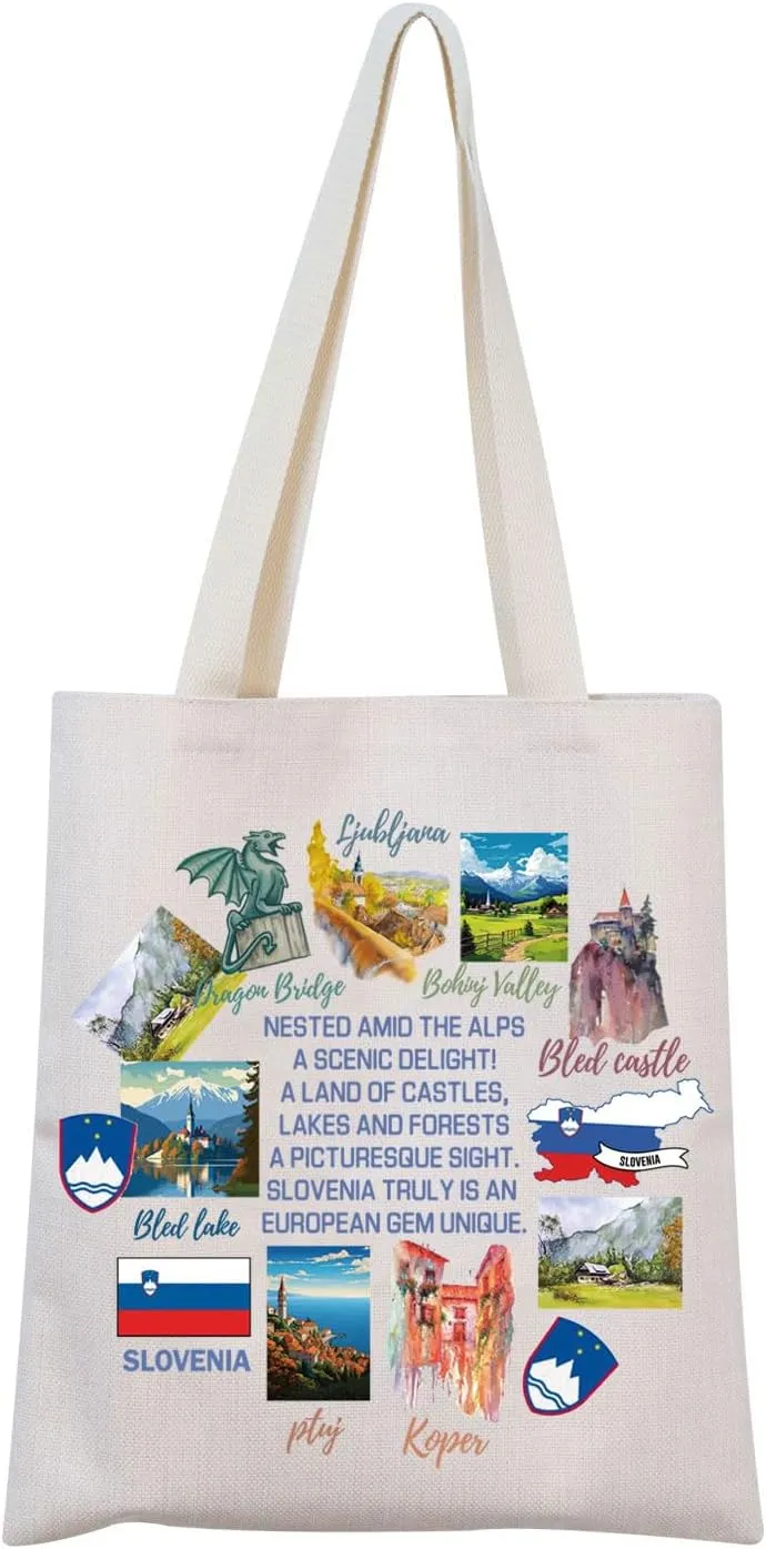 Slovenia Tote Bag Slovenia Lover Gift Slovenia Souvenir Gift Moving To Slovenia Gift For Traveler