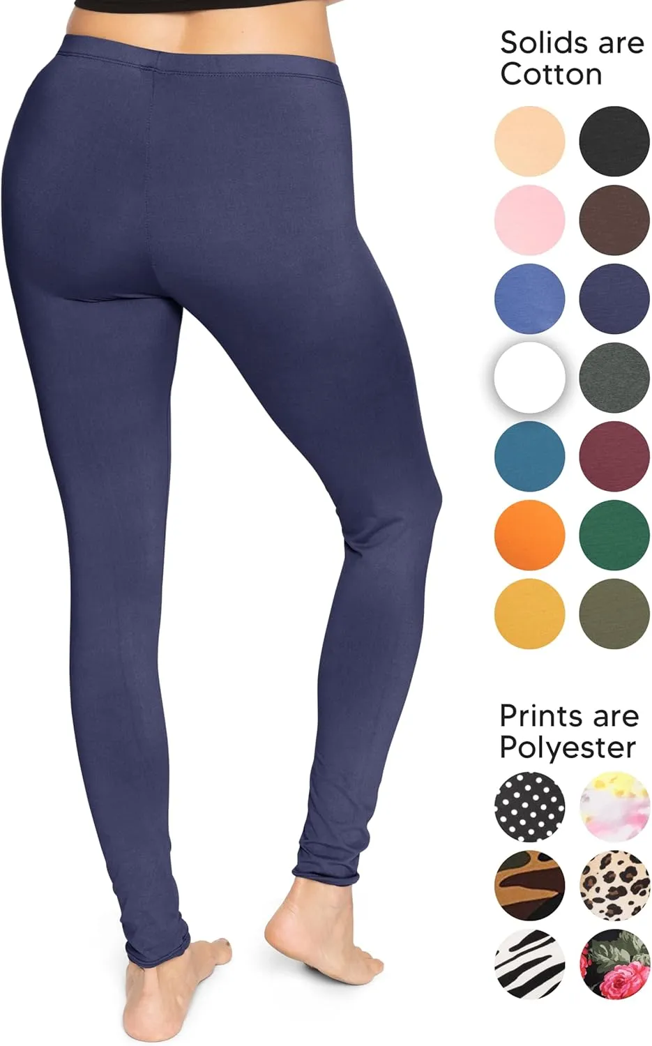 STRETCH IS COMFORT Women's and Plus Size Oh So Soft Full and Knee Length Leggings | Basic Essentials | Small to 7X