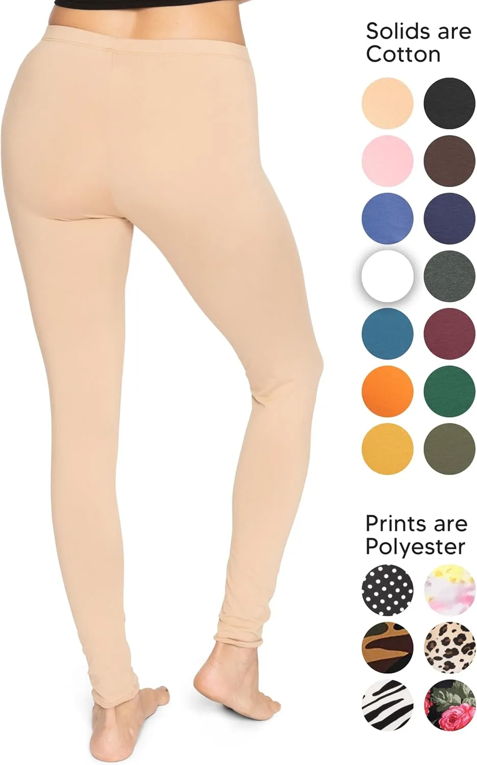STRETCH IS COMFORT Women's and Plus Size Oh So Soft Full and Knee Length Leggings | Basic Essentials | Small to 7X