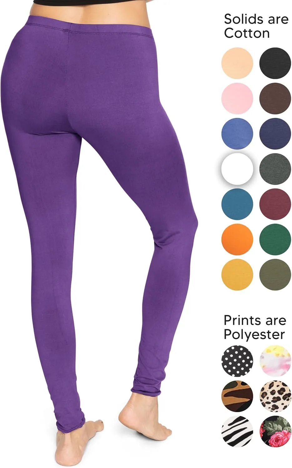 STRETCH IS COMFORT Women's and Plus Size Oh So Soft Full and Knee Length Leggings | Basic Essentials | Small to 7X