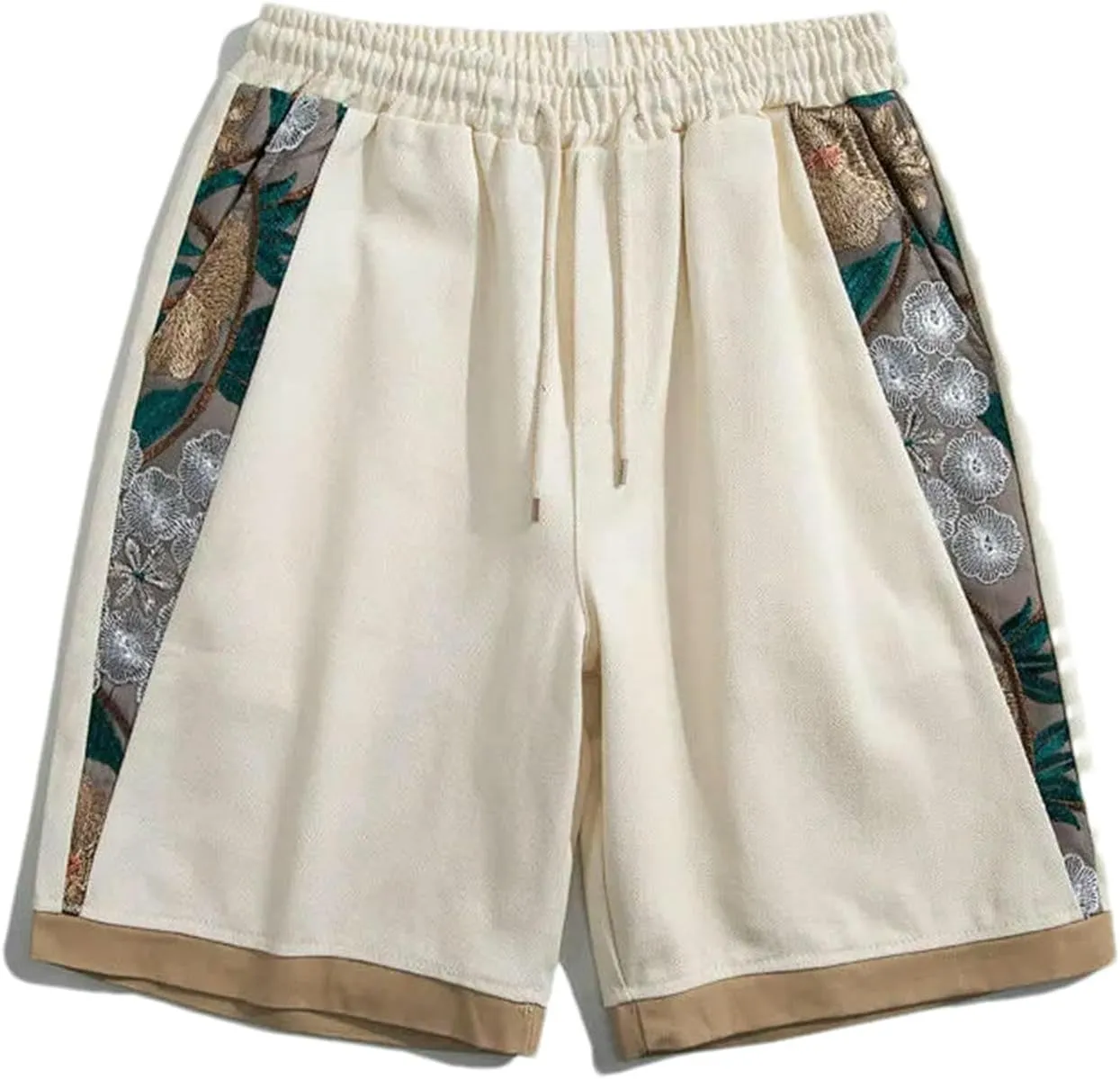 Summer Men Japanese Embroidery Shorts Men Casual Chinese Style Beach Shorts Male Boardshort
