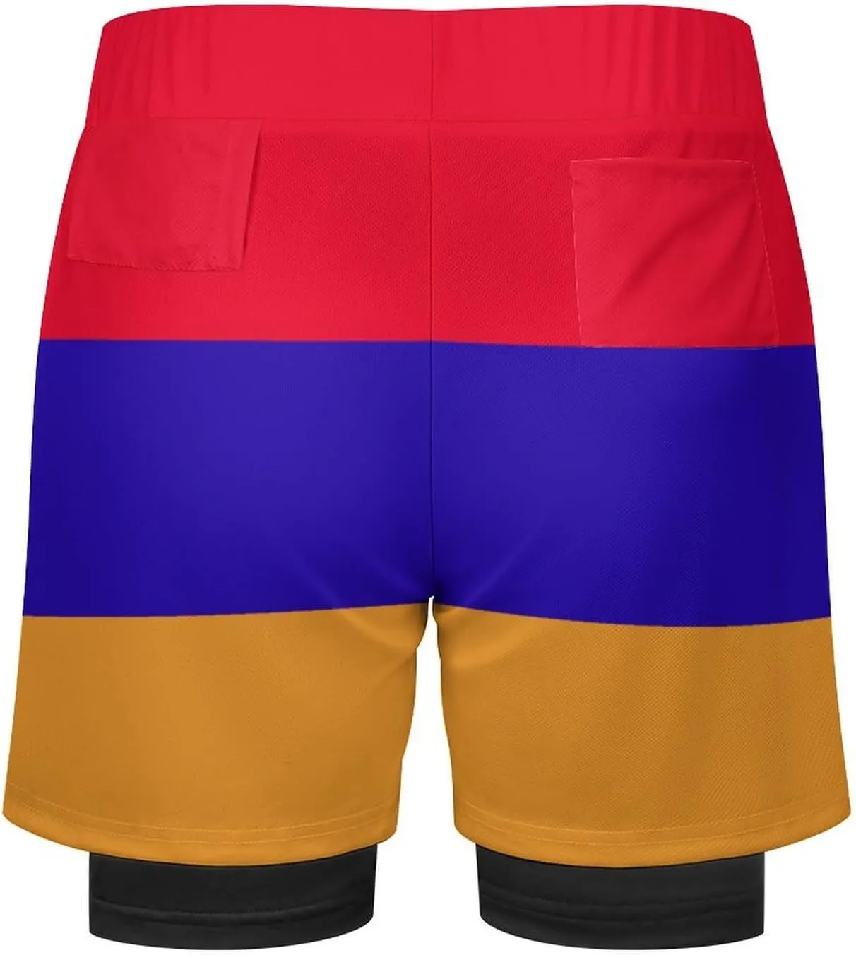 TAIZIYEAH Men's Sports Beach Pants Armenian Flag Swim Trunks Walk Short Fashion Quick Dry Beach Shorts L