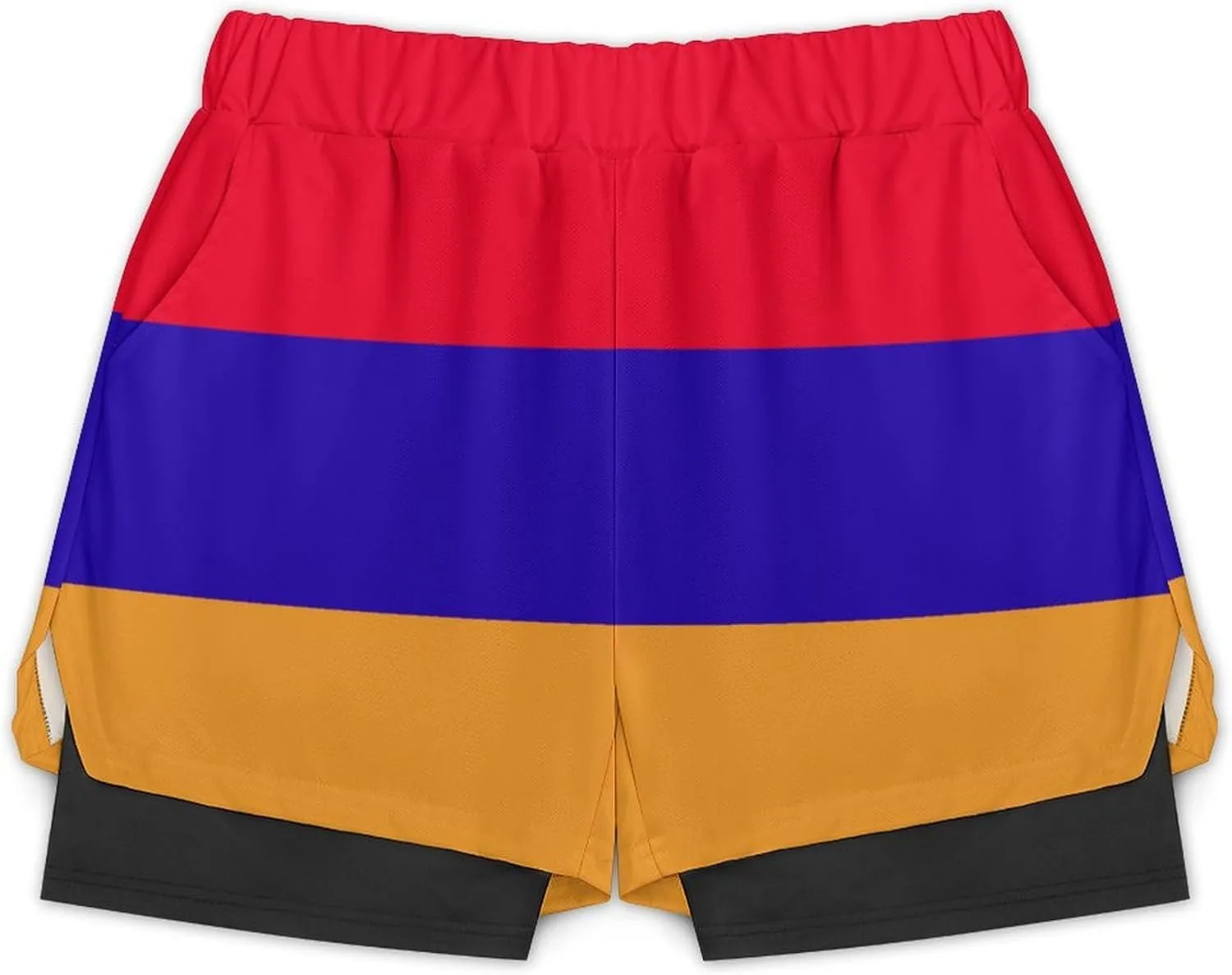 TAIZIYEAH Men's Sports Beach Pants Armenian Flag Swim Trunks Walk Short Fashion Quick Dry Beach Shorts L