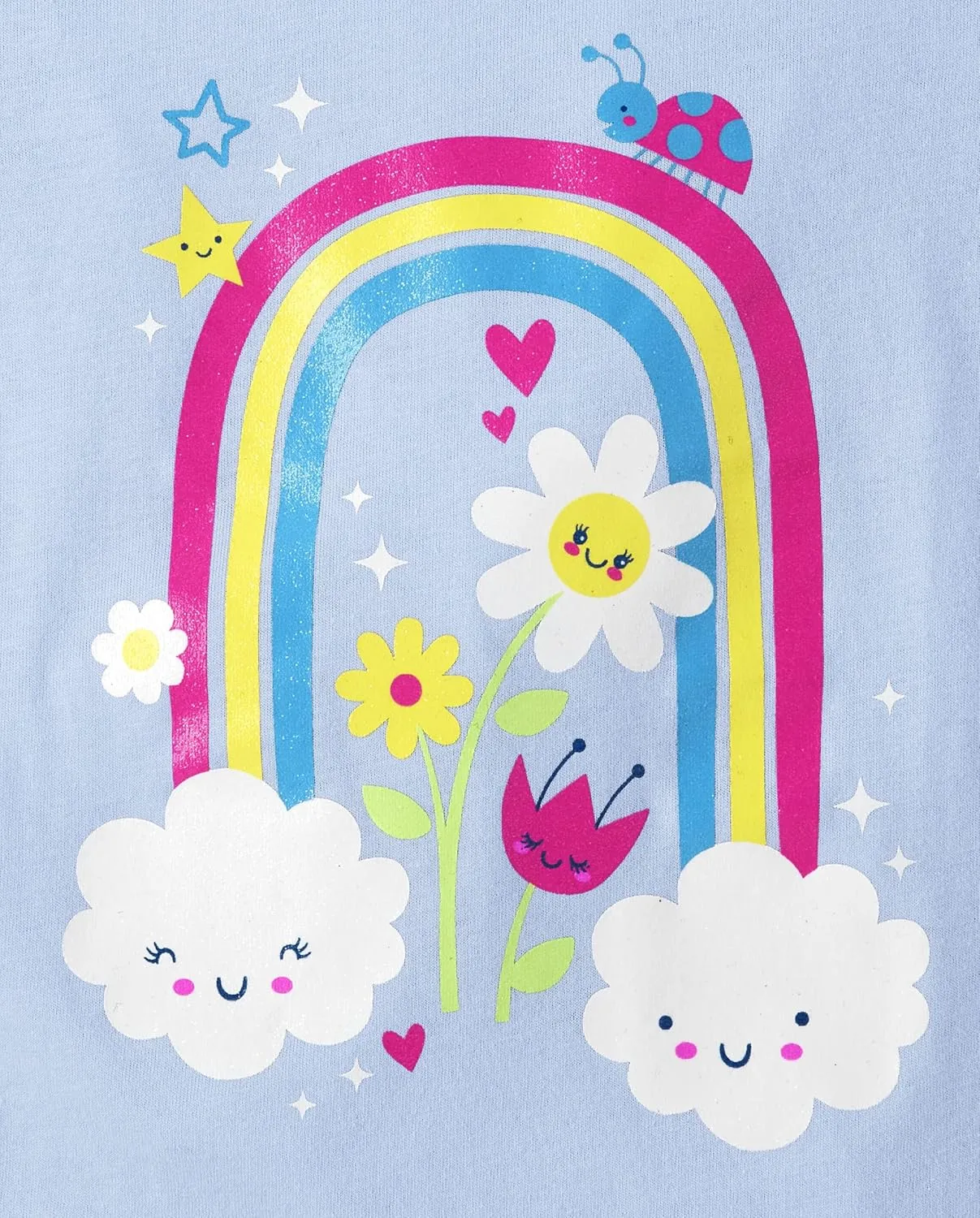 The Children's Place Baby and Toddler Girls' School Days Short Sleeve Graphic T-Shirts, Multipack
