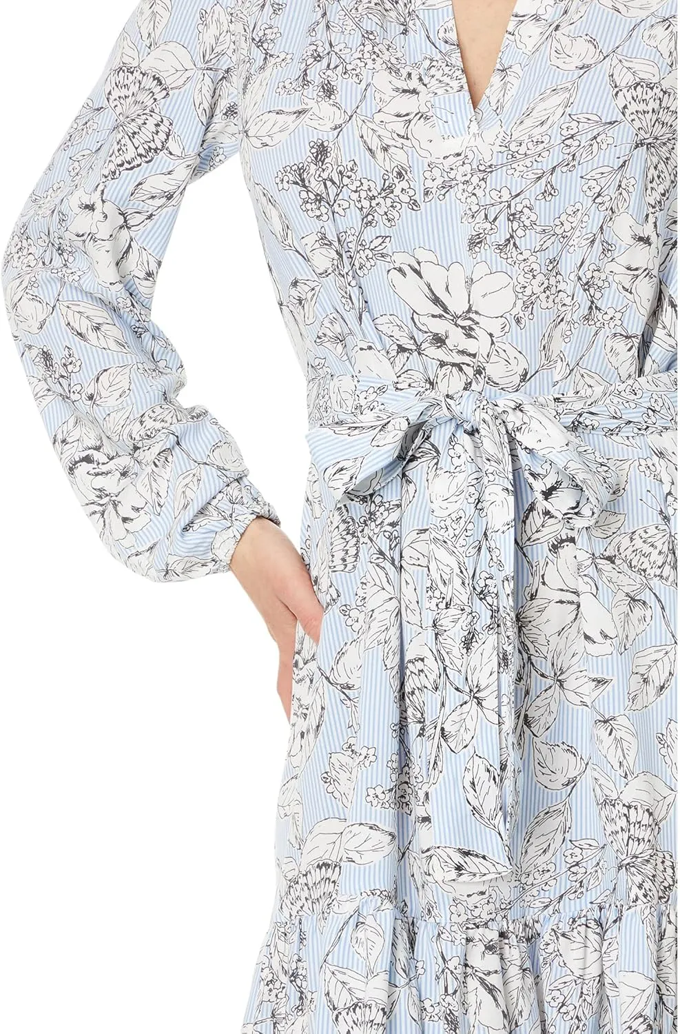 Tommy Hilfiger Women's Paisley Band Collar Dress