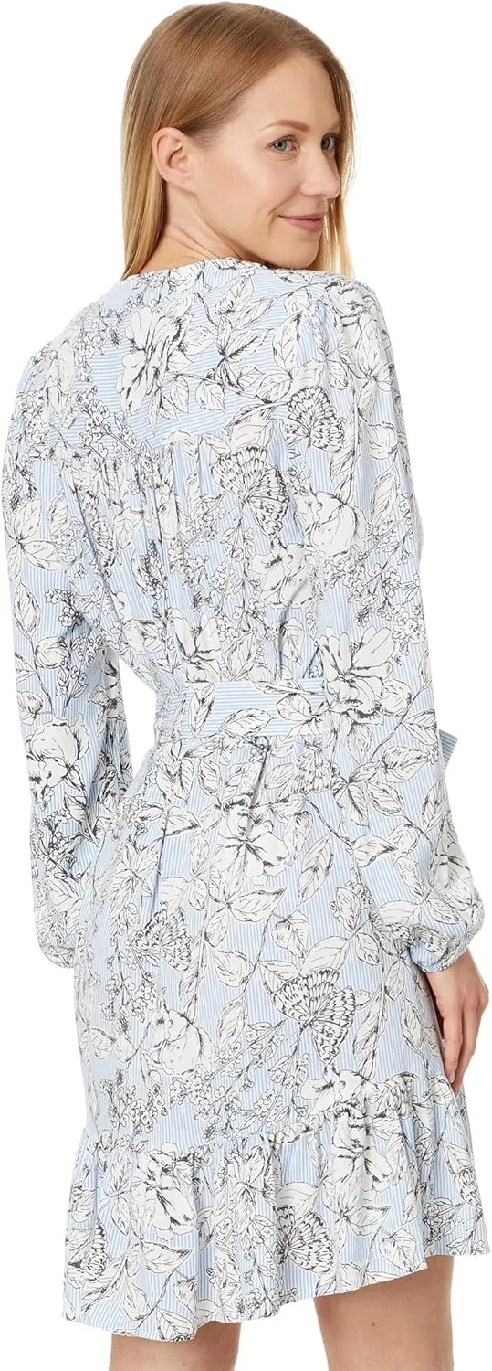 Tommy Hilfiger Women's Paisley Band Collar Dress
