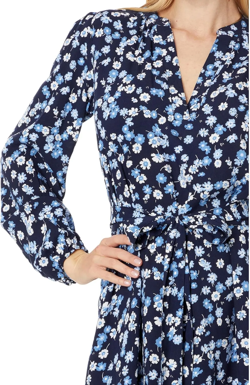 Tommy Hilfiger Women's Paisley Band Collar Dress