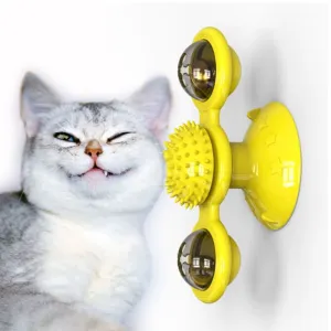 Toys uncomfortable pet supplies sucker turntable tease stick rotating windmill small kitten toy self hi