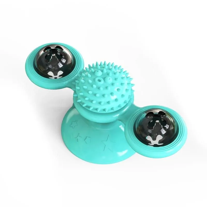 Toys uncomfortable pet supplies sucker turntable tease stick rotating windmill small kitten toy self hi