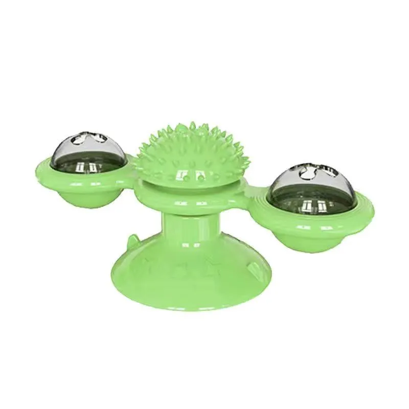 Toys uncomfortable pet supplies sucker turntable tease stick rotating windmill small kitten toy self hi