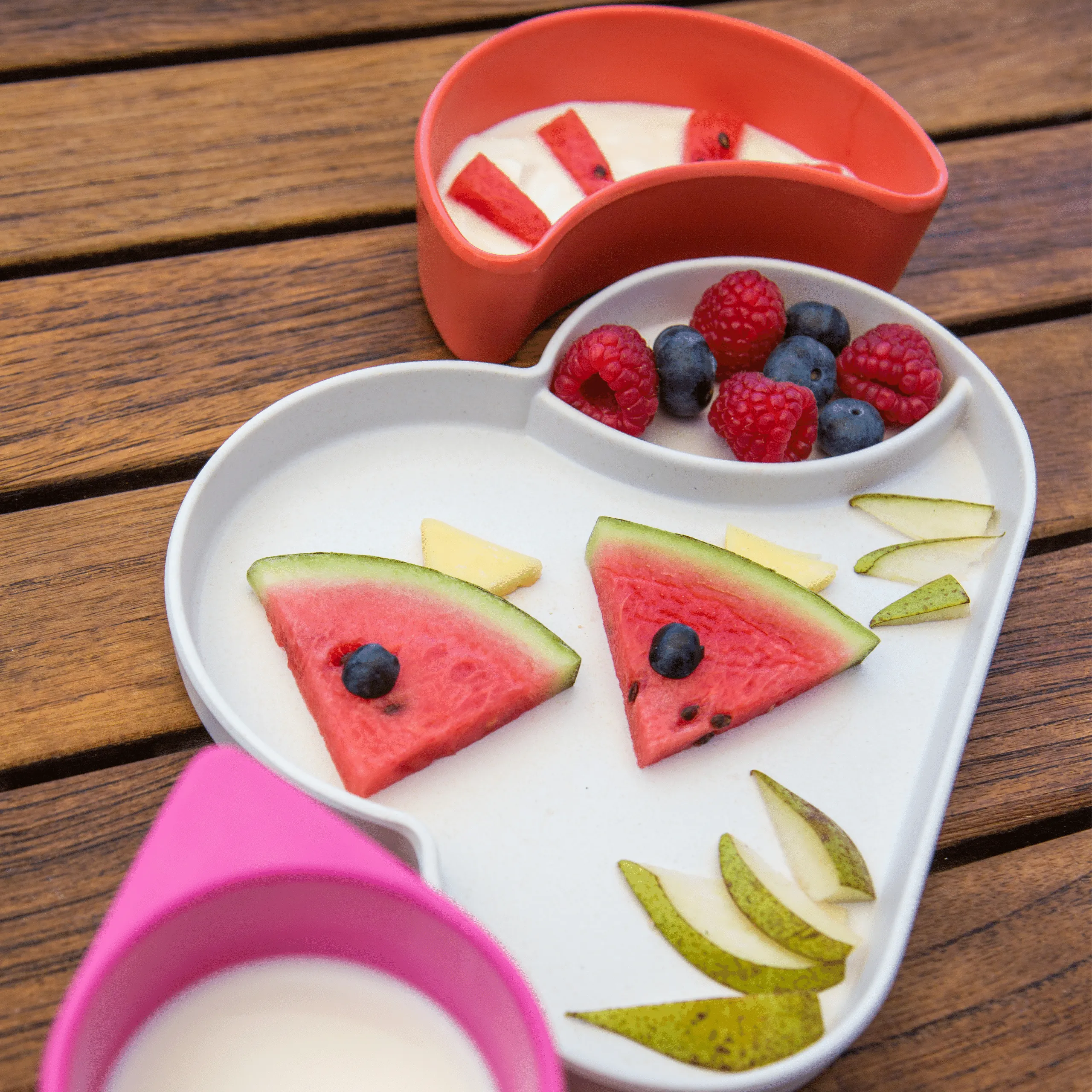 TUM TUM Eco Cloud Dining Set - Pink/Orange