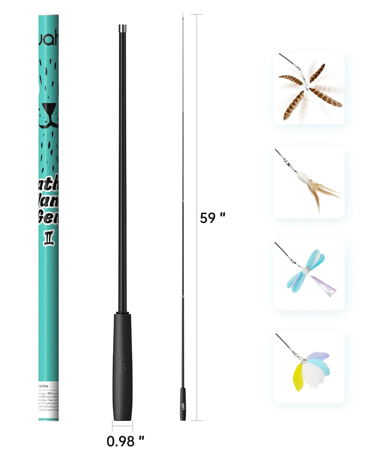 Uah Pet Cat Wand Toy
