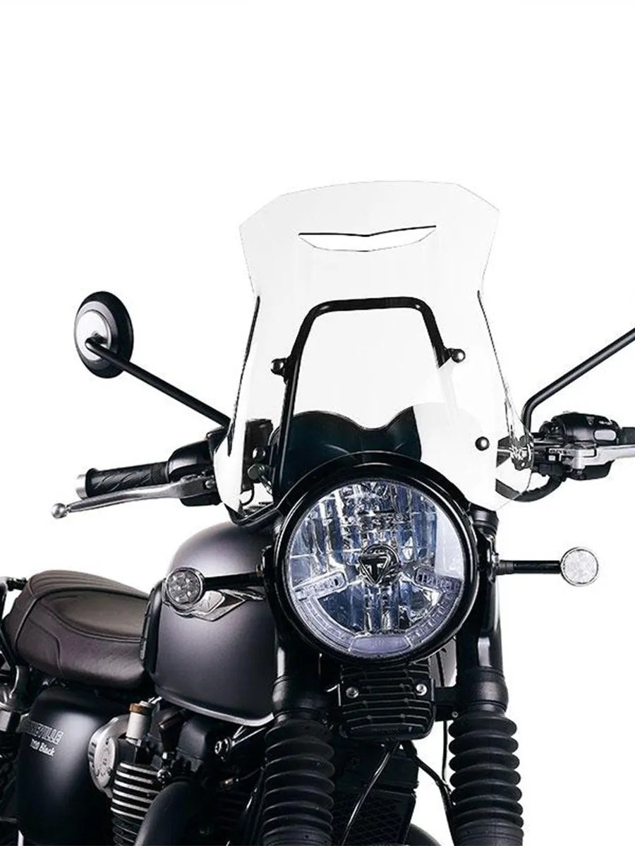 UNIT Garage Windshield with GPS support for Triumph Bonneville T120
