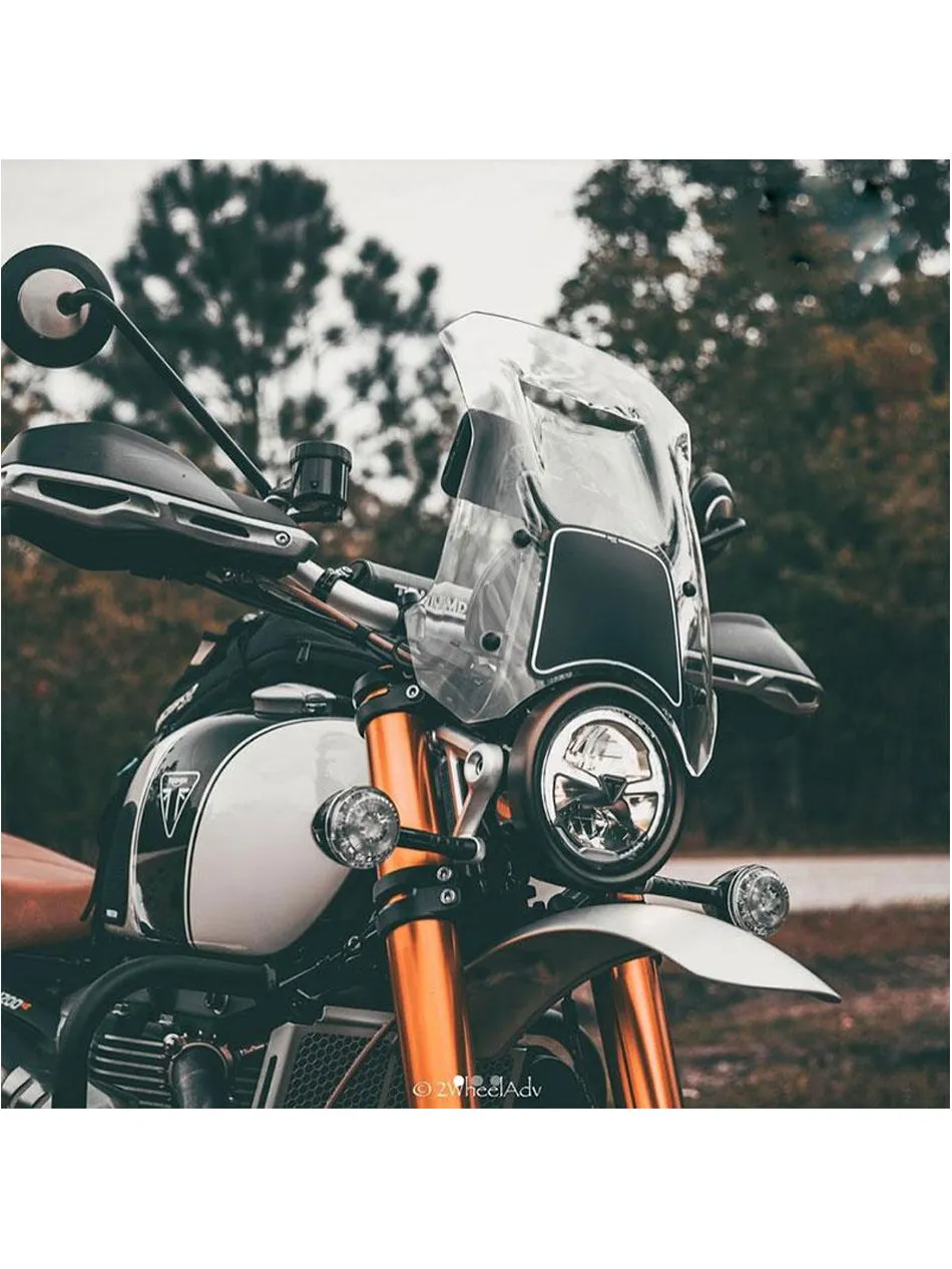 UNIT Garage Windshield with GPS support for Triumph Scrambler 1200 XC-XE-X