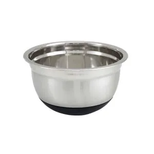 Winco MXRU-500 5.0 Qt Stainless Steel German Bowl with Silicon Base