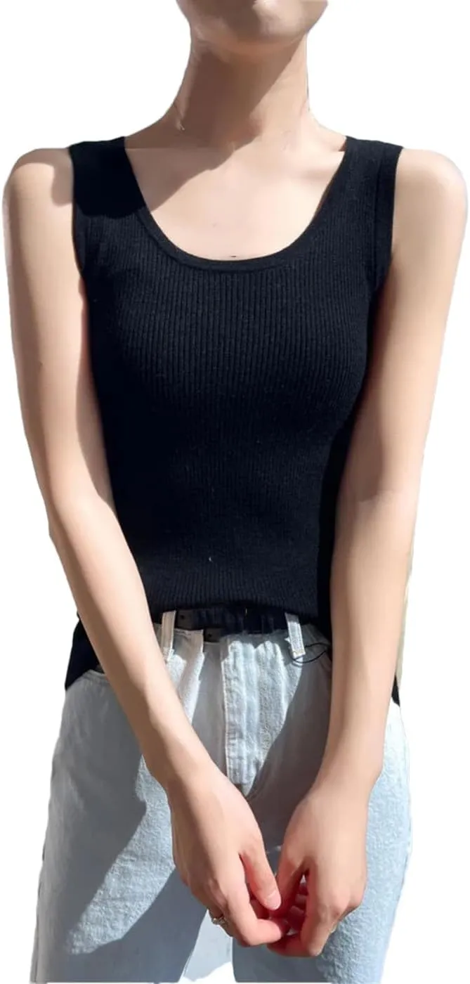 Women Camisole Tops Tanks Wool Ultrathin Tank Top Knit Women Camis Feminine Camisole