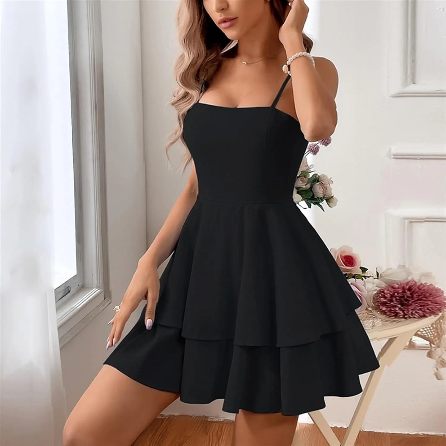 Women's Backless Bow Tie Short Dress Summer Models Sexy Halter Dresses Graduation Dress for Women