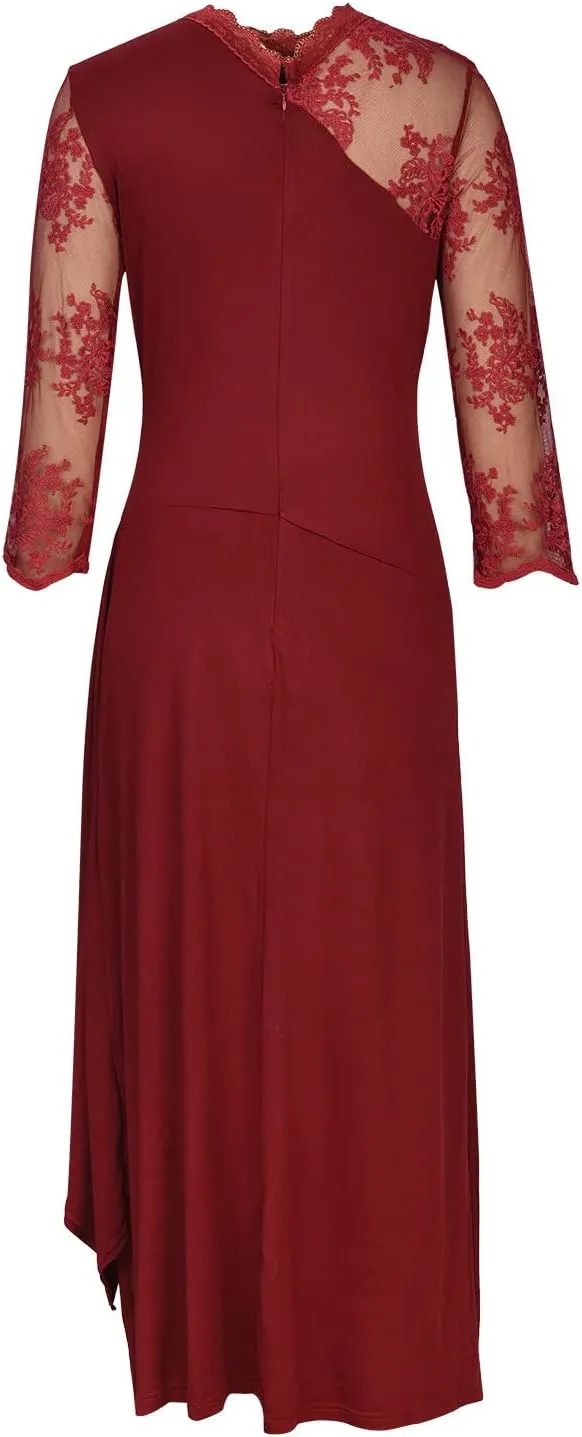 Womens Formal Dresses for Wedding Cocktail Floral Wedding Guest Formal Party Church Mother Bride Dress 2024