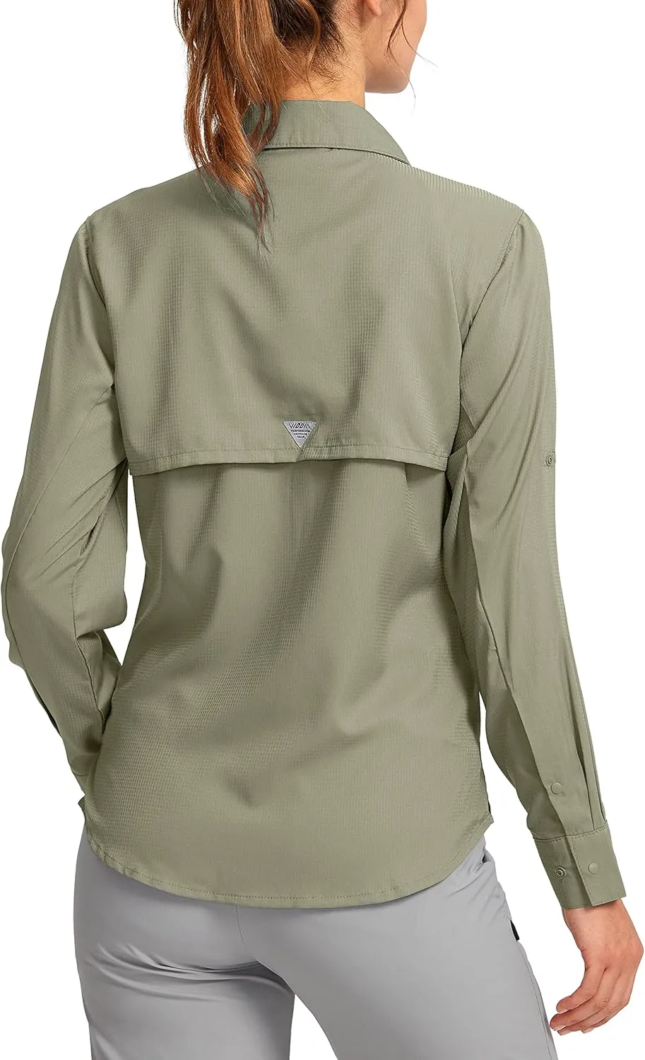 Womens Sun Protection Fishing Shirt with Zipper Pockets Lightweight SPF Long Sleeve Shirts for Hiking Safari