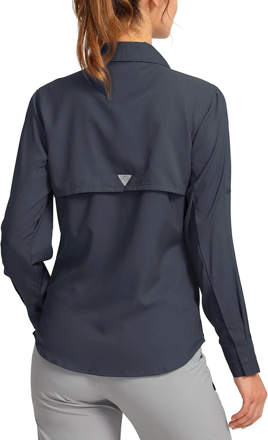 Womens Sun Protection Fishing Shirt with Zipper Pockets Lightweight SPF Long Sleeve Shirts for Hiking Safari