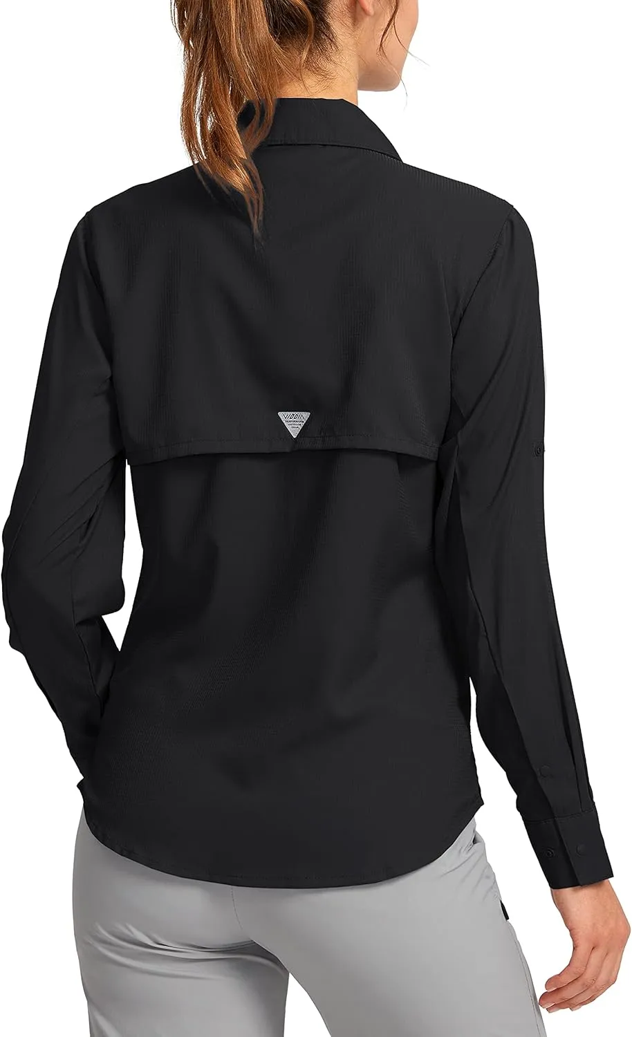 Womens Sun Protection Fishing Shirt with Zipper Pockets Lightweight SPF Long Sleeve Shirts for Hiking Safari
