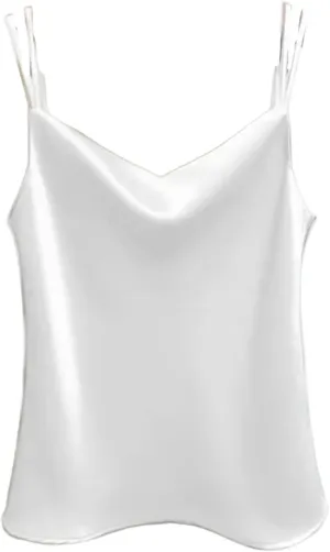 Women's Tank Tops Silk Satin Sleeveless Top Casual V Neck Camisole